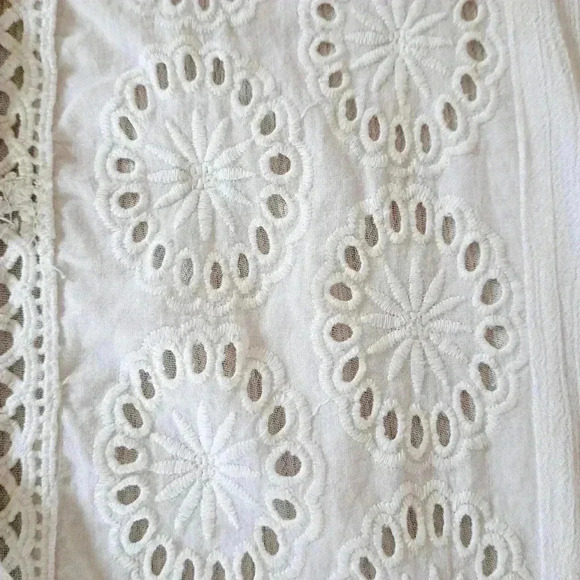 Raviya White Swim Beach Cover Up Boho Style Eyelet Pattern Women's Size Medium - Picture 4 of 9
